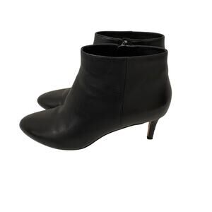 Via Spiga Black Leather Stiletto Ankle Booties Size 10